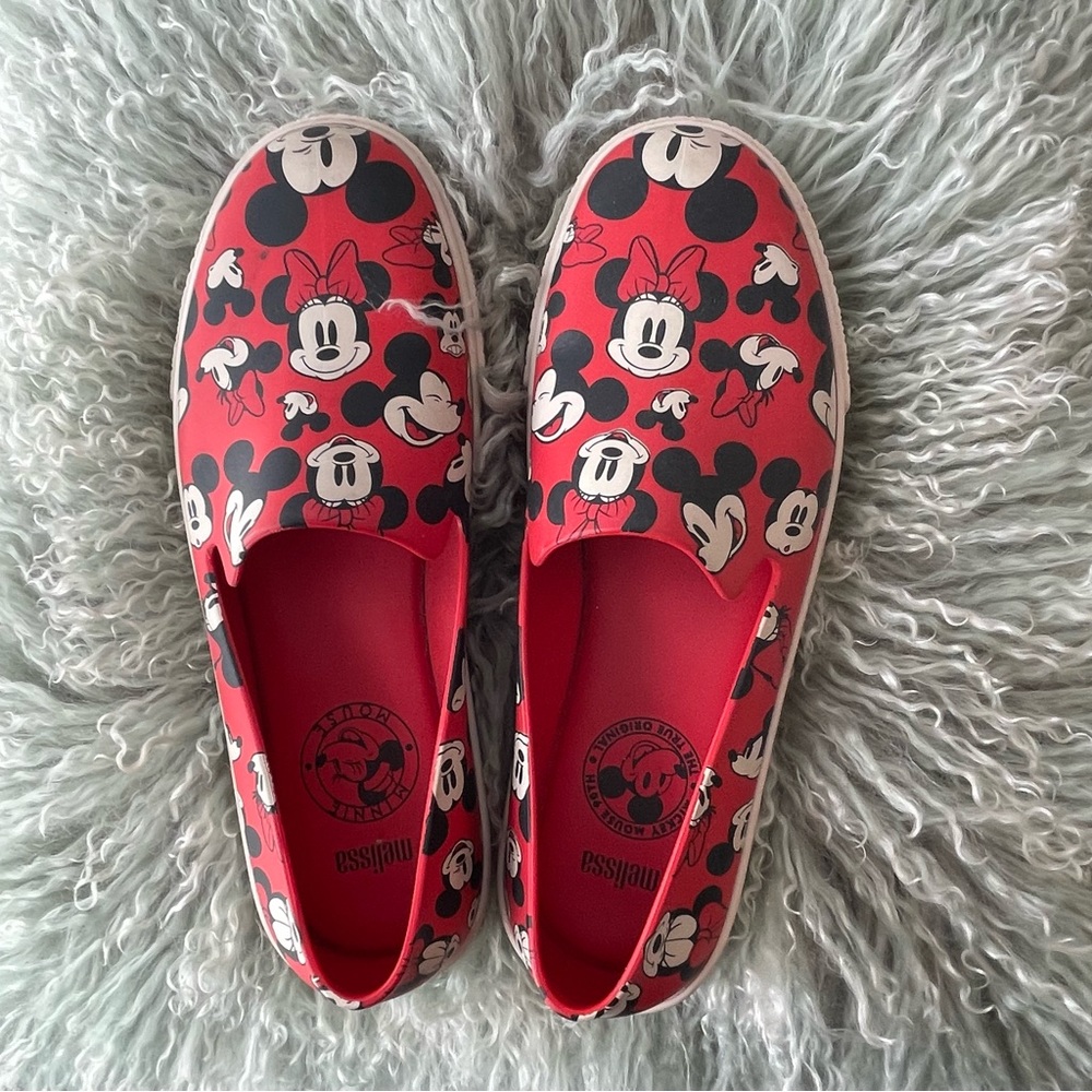 Disney X Melissa Red Minnie Mouse Loafers